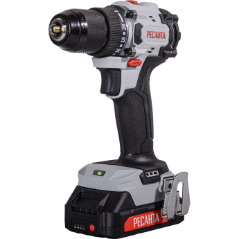 Дрель-шуруповерт аккумуляторная РЕСАНТА ДА-20-2ЛК-БП (2,0 А/ч) (бесщеточный двигатель, 70Нм)